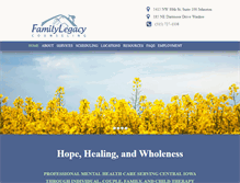 Tablet Screenshot of familylegacycounseling.com